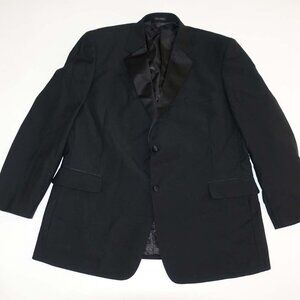 Daniel Gray Men's Tuxedo Jacket Size 46 Regular Black 100% Wool 2 Button 46R